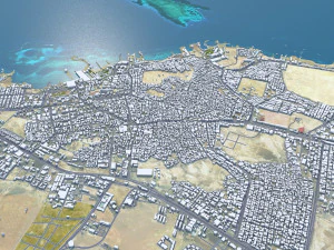 Hurghada city Egypt 60km 3D Model