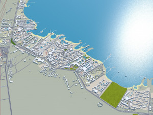 Hurghada city Egypt 60km 3D Model