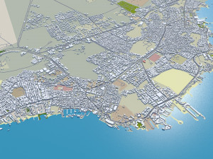 Hurghada city Egypt 60km 3D Model