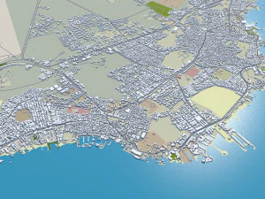 Hurghada city Egypt 60km 3D Model