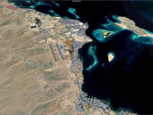 Hurghada city Egypt 60km 3D Model