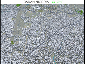 Ibadan city Nigeria 40km 3D Model