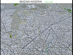 ナイジェリア イバダン市 40km 3Dモデル