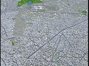 Ibadan city Nigeria 40km 3D Model