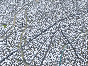 Ibadan city Nigeria 40km 3D Model