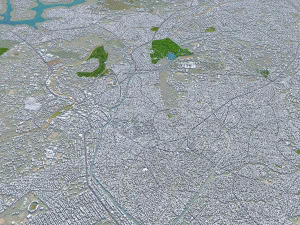 Ibadan city Nigeria 40km 3D Model