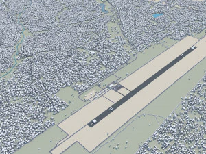 Ibadan city Nigeria 40km 3D Model