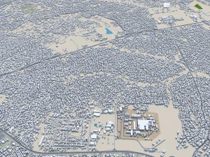 Ibadan city Nigeria 40km 3D Model