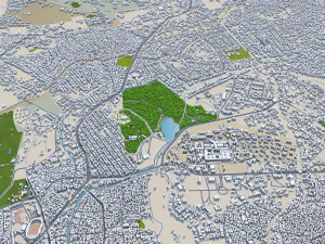 Ibadan city Nigeria 40km 3D Model
