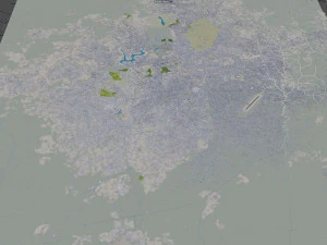 Ibadan city Nigeria 40km 3D Model