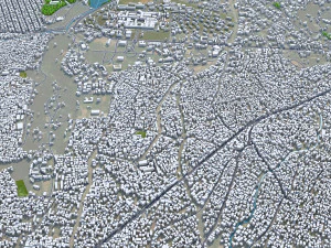 Ibadan city Nigeria 40km 3D Model
