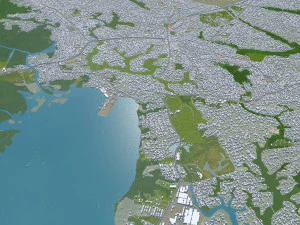 Ikorodu city Nigeria 30km 3D Model