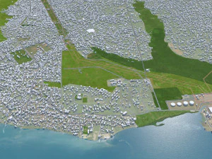 Ikorodu city Nigeria 30km 3D Model