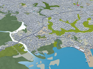 Ikorodu city Nigeria 30km Modello 3D