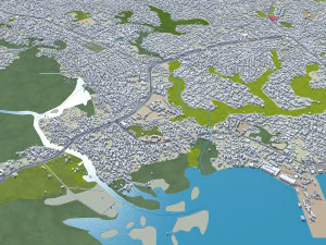 Ikorodu city Nigeria 30km 3D Model