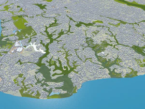 Ikorodu city Nigeria 30km 3D Model