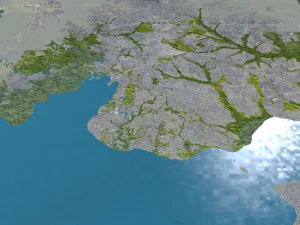 Ikorodu city Nigeria 30km 3D Model