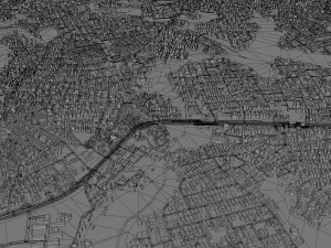 Ikorodu city Nigeria 30km 3D Model