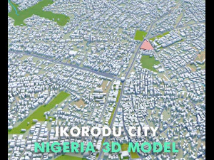 Ikorodu city Nigeria 30km 3D Model