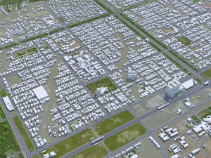 Islamabad city Pakistan 50km 3D-Modell
