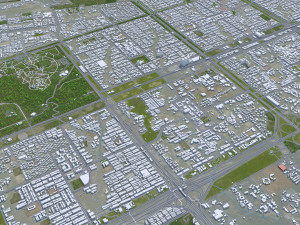 Islamabad city Pakistan 50km 3D-Modell