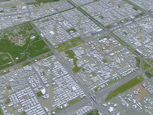 Islamabad city Pakistan 50km 3D Model