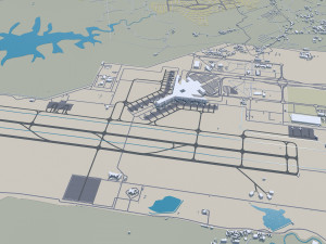 Islamabad city Pakistan 50km 3D-Modell