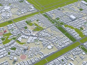 Islamabad city Pakistan 50km 3D-Modell