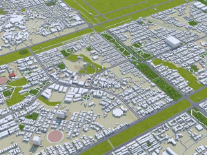 Islamabad city Pakistan 50km 3D Model
