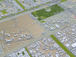 Islamabad city Pakistan 50km 3D-Modell
