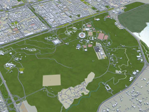 Islamabad city Pakistan 50km 3D Model