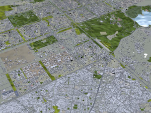 Islamabad city Pakistan 50km 3D-Modell