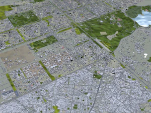 Islamabad city Pakistan 50km 3D Model