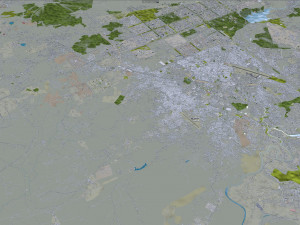 Islamabad city Pakistan 50km 3D-Modell