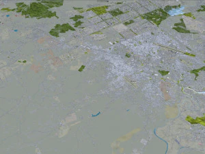 Islamabad city Pakistan 50km 3D Model
