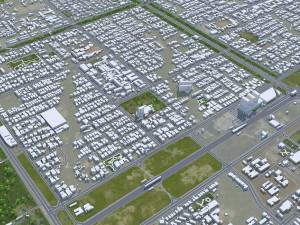 Islamabad city Pakistan 50km 3D-Modell