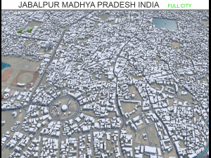 Jabalpur city Madhya Pradesh India 30km 3D Model