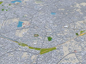 Jabalpur city Madhya Pradesh India 30km 3D Model