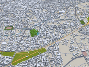 Jabalpur city Madhya Pradesh India 30km 3D Model