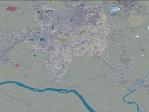 Jabalpur city Madhya Pradesh India 30km 3D Model