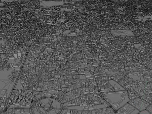 Jabalpur city Madhya Pradesh India 30km 3D Model