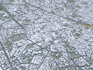 Jalandhar city Punjab India 30km 3D Model