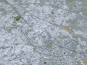Jalandhar city Punjab India 30km 3D Model