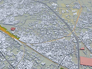 Jalandhar city Punjab India 30km 3D Model