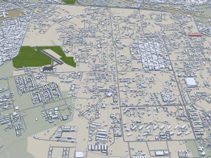 Jalandhar city Punjab India 30km 3D Model