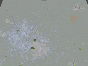 Jalandhar city Punjab India 30km 3D Model
