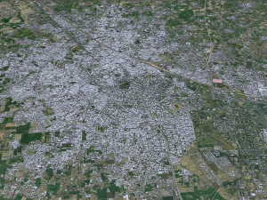 Jalandhar city Punjab India 30km 3D Model