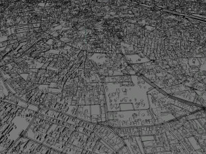 Jalandhar city Punjab India 30km 3D Model