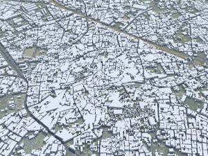 Jalandhar city Punjab India 30km 3D Model