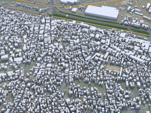 Jamshedpur city Jharkhand India 30km Modello 3D